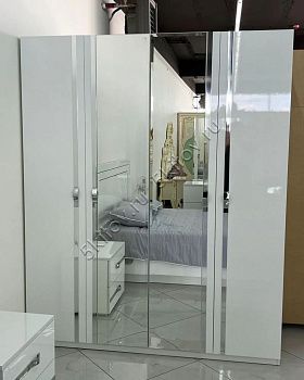 Шкаф 4-х дверный Венеция белый глянцевый в Москве купить в интернет магазине - 5 Китов