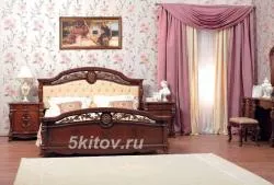 Кровать 1,6 Афина (Afina), орех с золотом в Москве купить в интернет магазине - 5 Китов