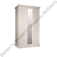 Шкаф 3-х дверный для платья и белья Амели (1 зеркало), штрих-лак