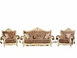 Комплект мягкой мебели Эсмеральда (диван 3-х местный раскладной, кресло 2шт.), крем