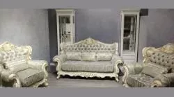Комплект мягкой мебели Валенсия (диван 3-х местный раскладной, кресло 2шт.), крем(бирюза)
