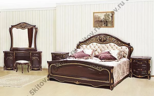 Спальня  Даниэлла АРД, темный орех в Москве купить в интернет магазине - 5 Китов