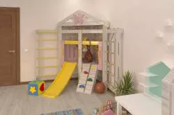 Кровать-игровой комплекс угловой Савушка Baby 9 в Москве купить в интернет магазине - 5 Китов