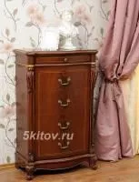 Комод высокий Афина (Afina), орех с золотом в Москве купить в интернет магазине - 5 Китов