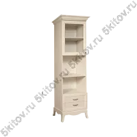 Шкаф 1-но дверный на ножках Амели (два ящика и витраж), штрих-лак