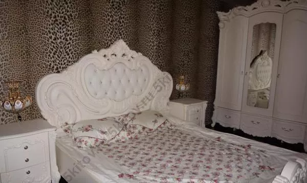 Комплект спальни Элиза Люкс АРД, крем (кровать 1,6, тумба прикроватная 2шт., комод с зерк, шкаф 3дв.) в Москве купить в интернет магазине - 5 Китов