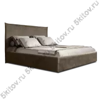 Кровать 1,6 Diora с подъемным механизмом, пепельно-коричневый (стеганые царги)