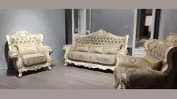 Комплект мягкой мебели Валенсия (диван 3-х местный раскладной, кресло 2шт.), беж(крем) в Москве купить в интернет магазине - 5 Китов