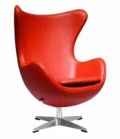 Кресло EGG CHAIR красный (экокожа)