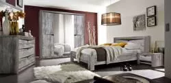 Комплект спальни Гарда(Кровать 1,6, тумба прикроватная 2шт., комод с зеркалом,шкаф 4-х дверный)