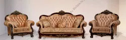 Комплект мягкой мебели Илона (диван 3-х местный раскладной, кресло 2шт), орех