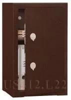 Универсальный сейф для документов, пистолетов, боеприпасов GunSafe US4 12.L22 (медный)