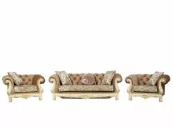 Комплект мягкой мебели Ассоль (диван 3-х местный раскладной, кресло 2шт.), крем в Москве купить в интернет магазине - 5 Китов