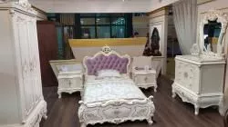 Комплект спальни Шанель(кровать 1,2, тумба прикроватная1 шт., комод с зеркалом,шкаф 2-х дверный),крем в Москве купить в интернет магазине - 5 Китов
