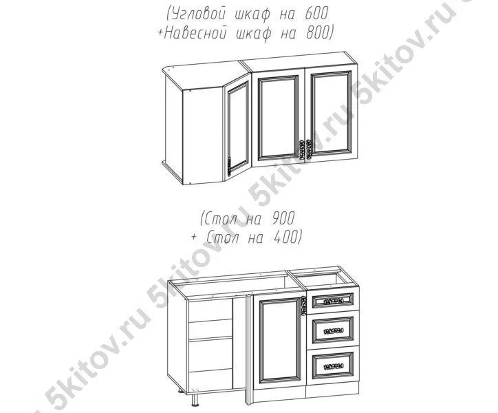 Угловой шкаф 60 на 80